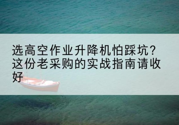 巫山高空作业升降机厂家推荐-选高空作业升降机怕踩坑？这份老采购的实战指南请收好